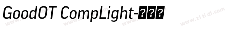 GoodOT CompLight字体转换